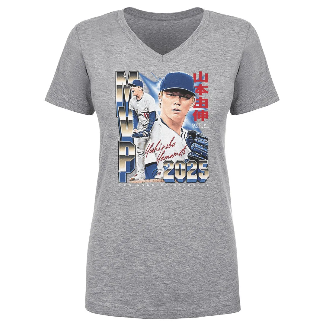 Yoshinobu Yamamoto Los Angeles D 2025 Champs MVP WHT sold by 500 Level