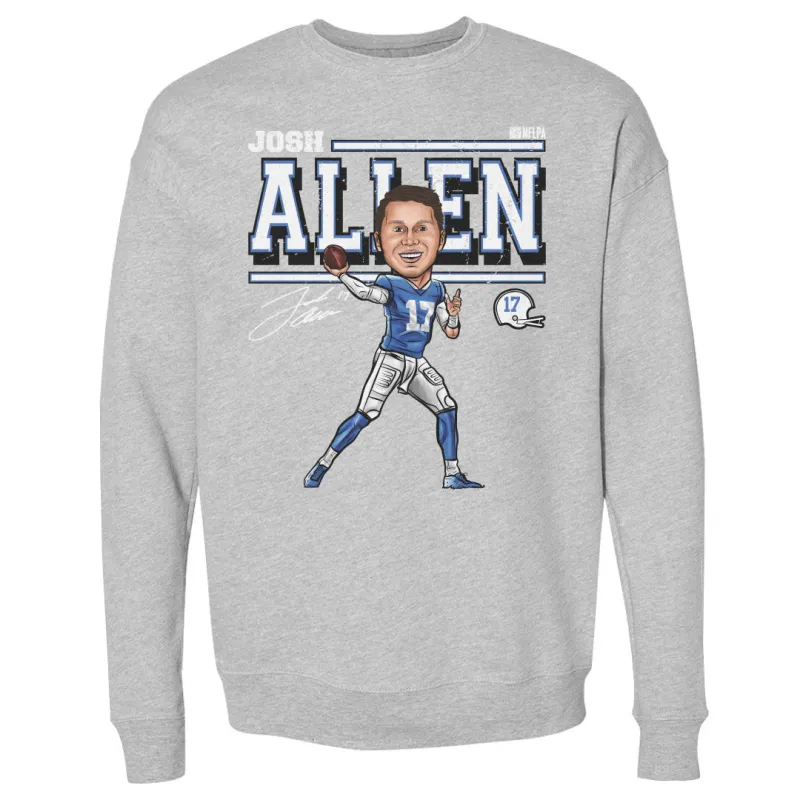 Josh Allen Cartoon WHT made by 500 Level