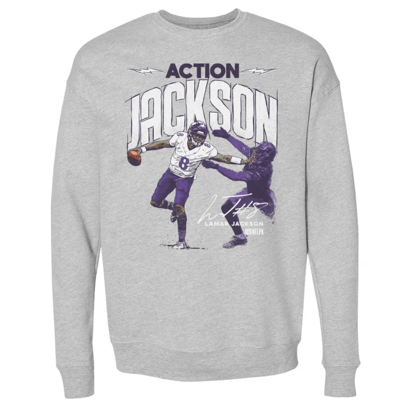Lamar Jackson Action P WHT sold by 500 Level