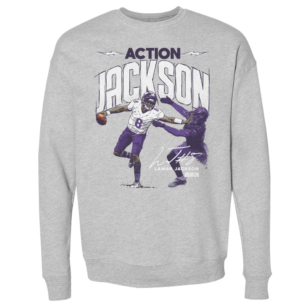 Lamar Jackson Action P WHT sold by 500 Level