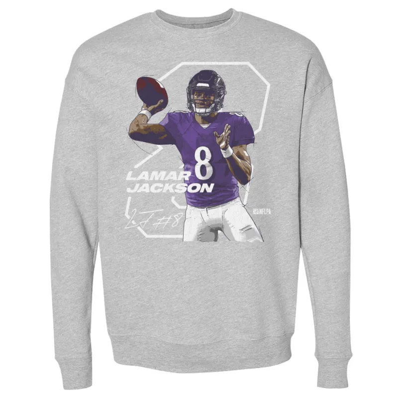 Lamar Jackson Offset W WHT sold by 500 Level