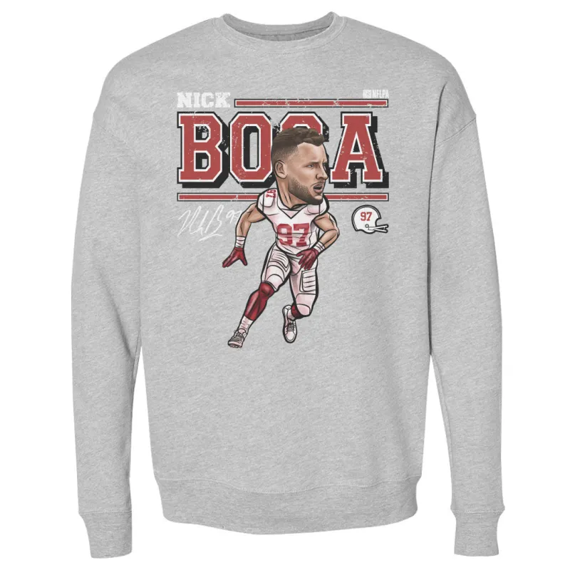 Nick Bosa Cartoon WHT sold by 500 Level