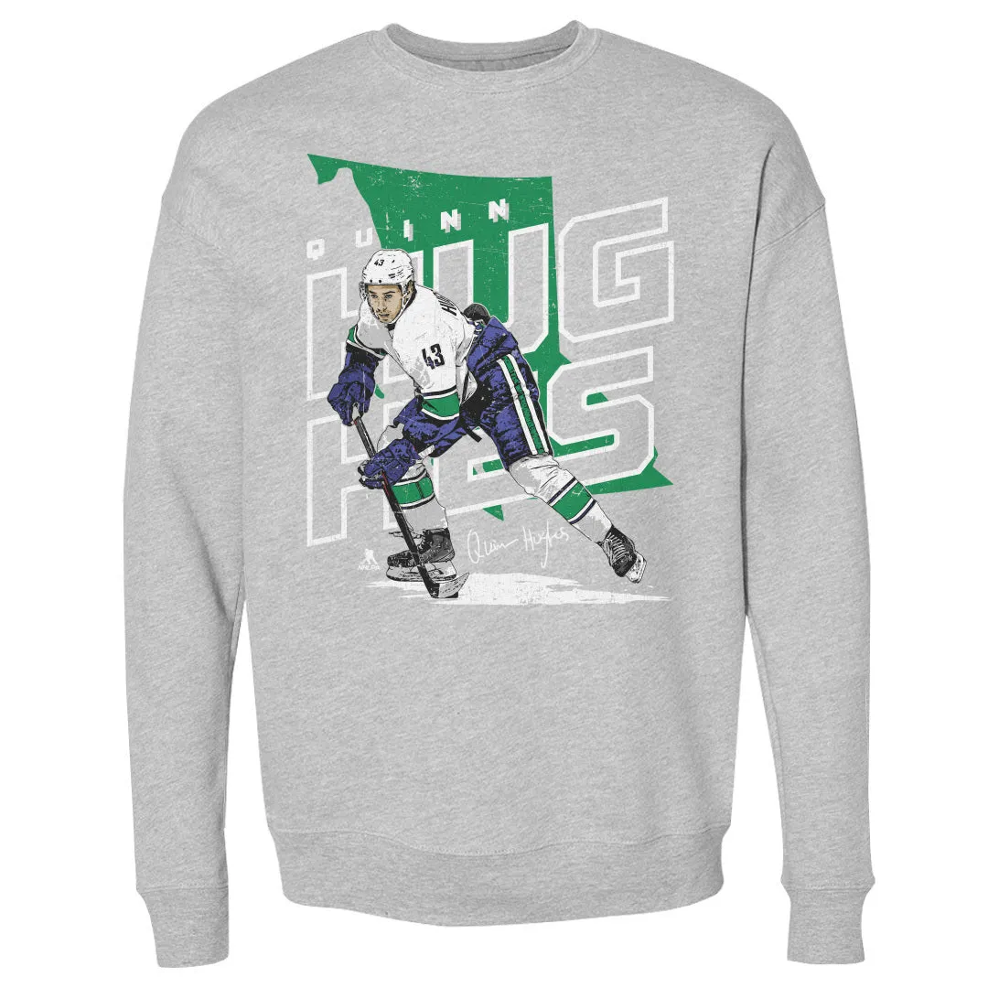 Quinn Hughes Vancouver Player Map WHT sold by 500 Level