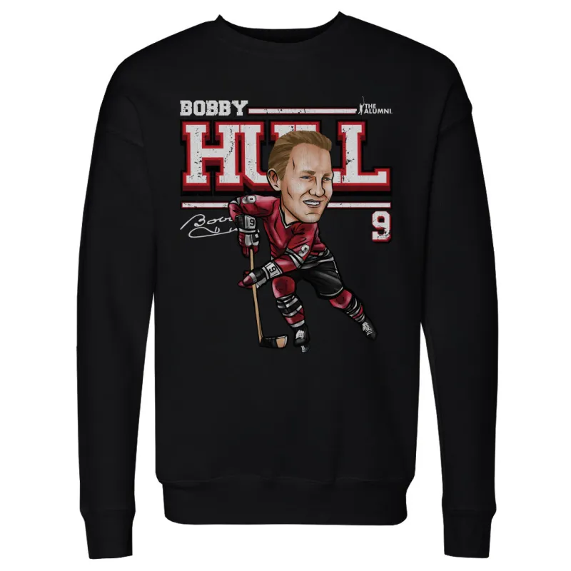 Bobby Hull Chicago Cartoon WHT sold by 500 Level