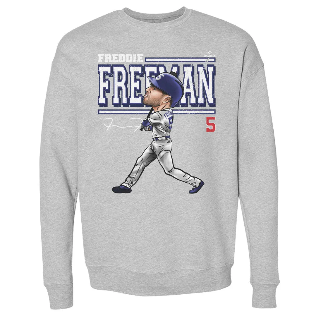 Freddie Freeman Los Angeles D Cartoon WHT sold by 500 Level