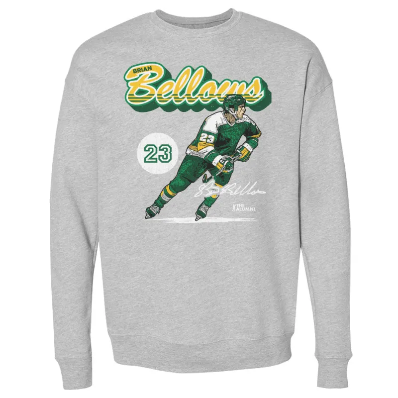 Brian Bellows Minnesota Retro Script WHT sold by 500 Level