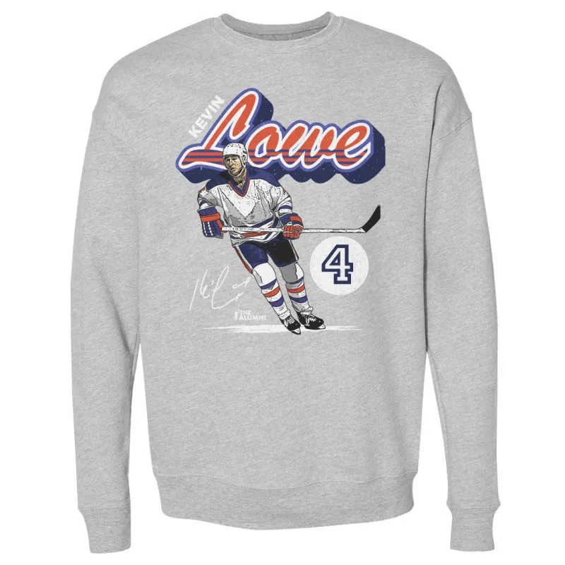 Kevin Lowe Edmonton Retro Script WHT sold by 500 Level
