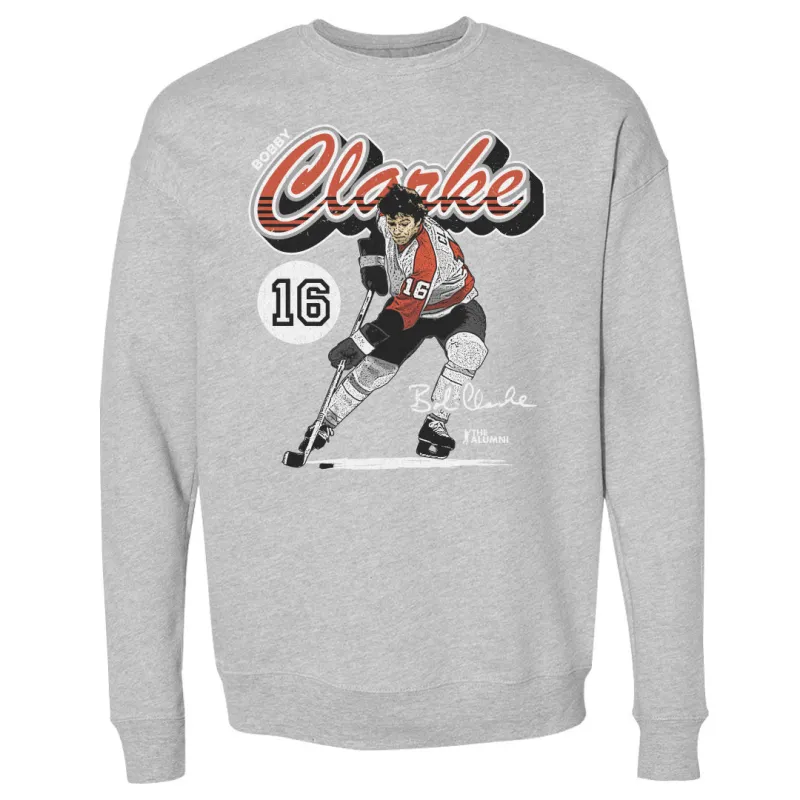 Bobby Clarke Philadelphia Retro Script WHT sold by 500 Level