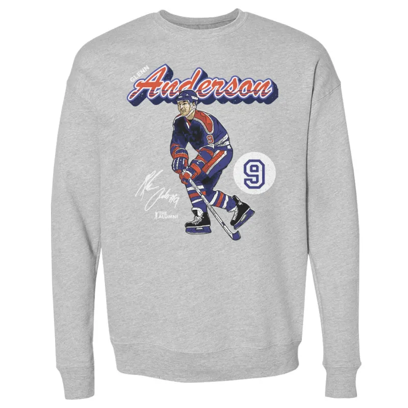 Glenn Anderson Edmonton Retro Script WHT sold by 500 Level