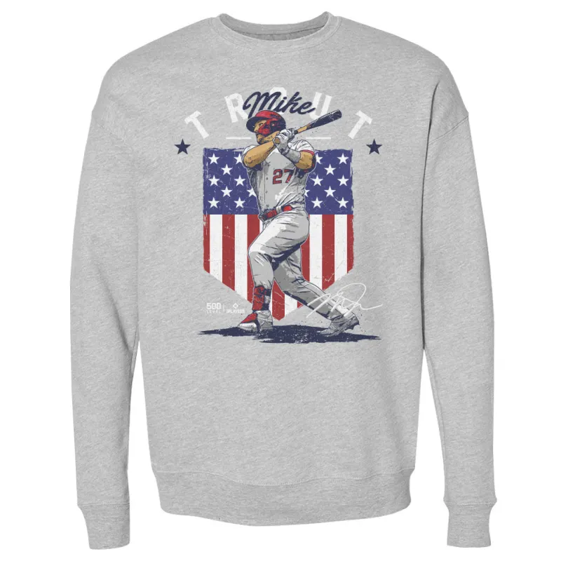 Mike Trout Los Angeles A Country Flag WHT sold by 500 Level