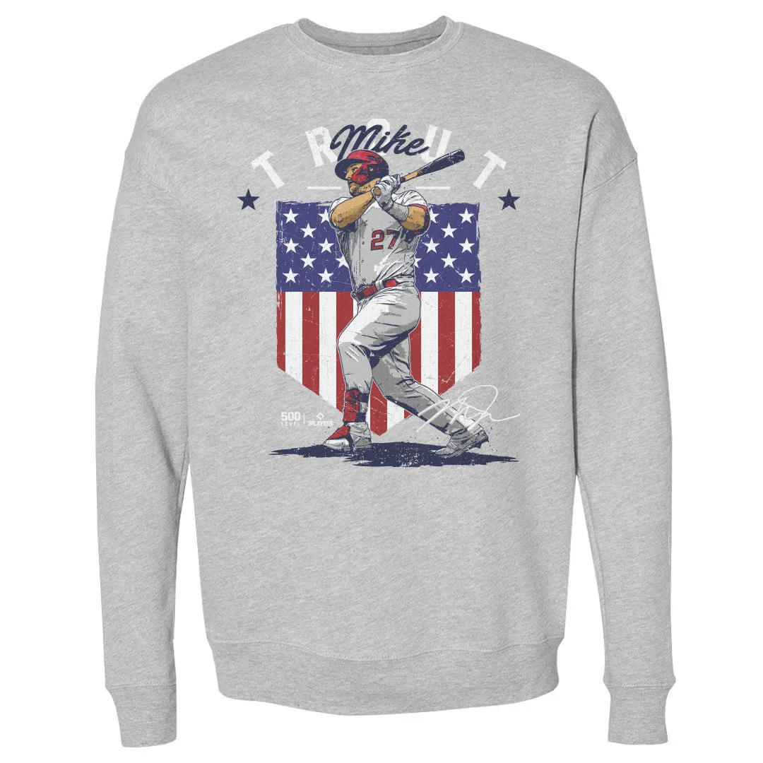 Mike Trout Los Angeles A Country Flag WHT sold by 500 Level