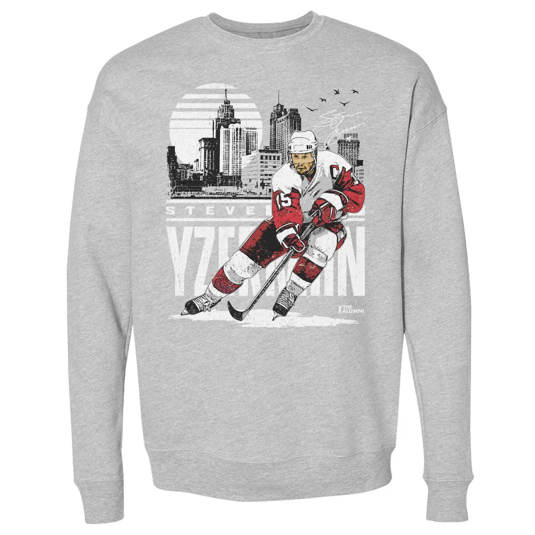 Steve Yzerman Detroit City Skyline WHT sold by 500 Level