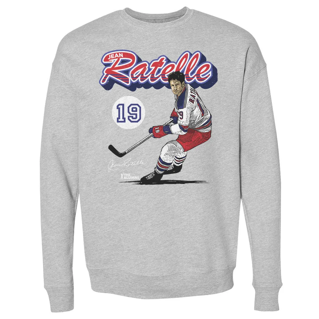 Jean Ratelle New York R Retro Script WHT sold by 500 Level