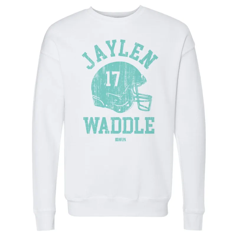 Jaylen Waddle Miami Helmet Font sold by 500 Level