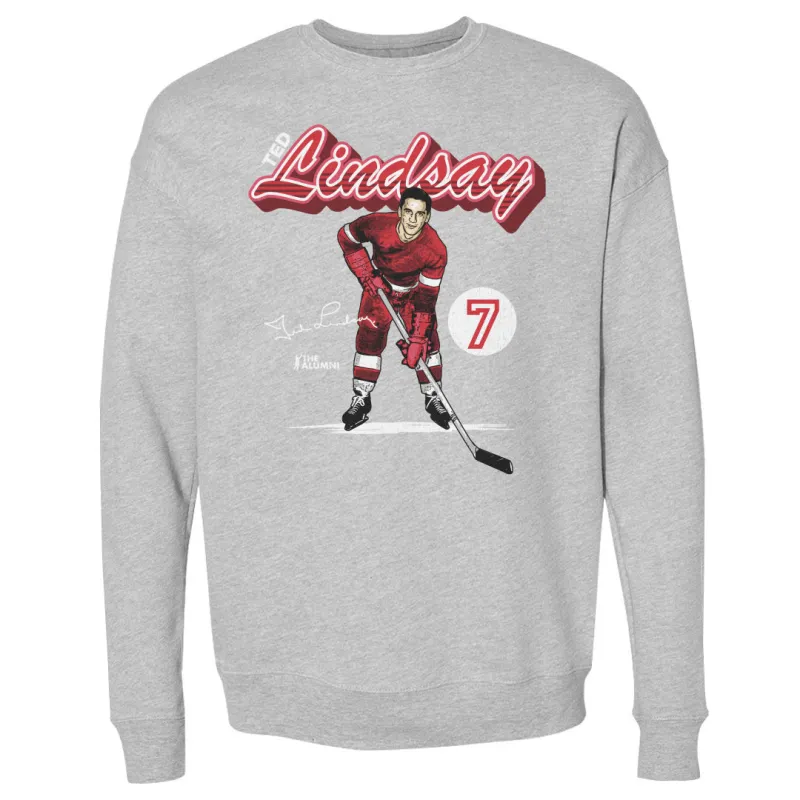 Ted Lindsay Detroit Retro WHT sold by 500 Level
