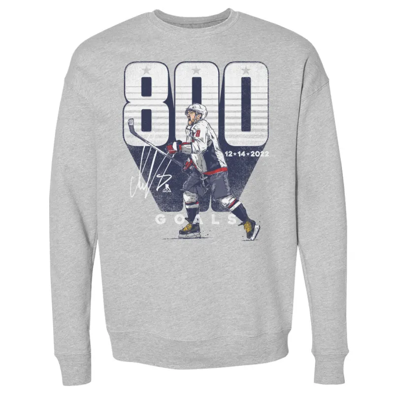 Alex Ovechkin Washington 800 Goals Bold WHT sold by 500 Level