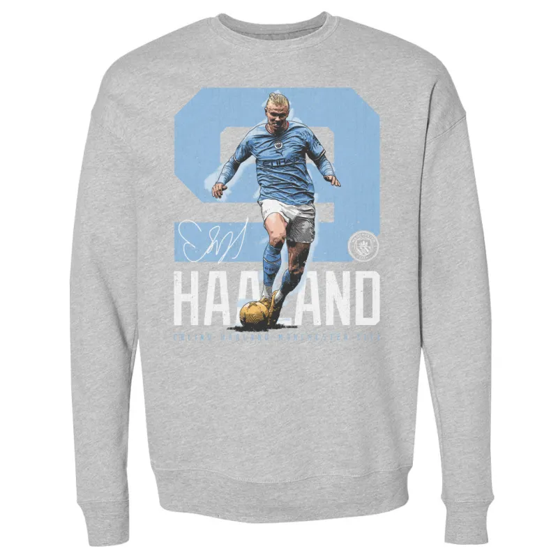 Erling Haaland Manchester City Bold Number WHT sold by 500 Level