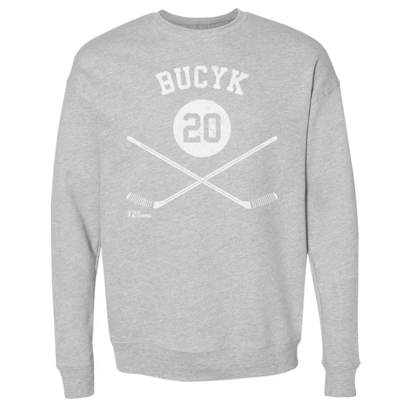 John Bucyk Detroit 20 Sticks WHT sold by 500 Level
