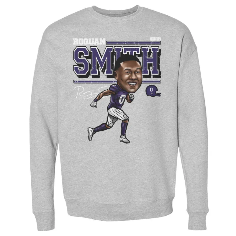 Roquan Smith Baltimore Cartoon WHT sold by 500 Level