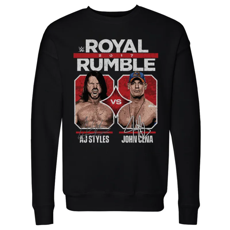 John Cena Vs A.J. Styles Royal Rumble 2017 WHT sold by 500 Level