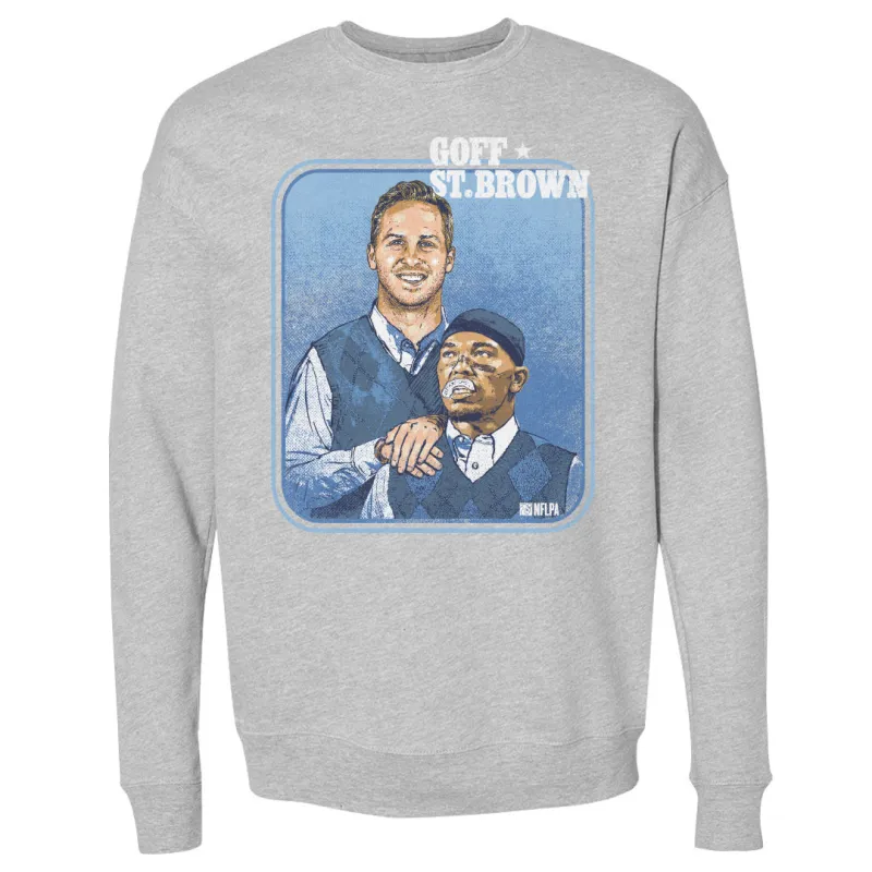 Jared Goff & Amon-Ra St. Brown Detroit Step Brothers WHT sold by 500 Level