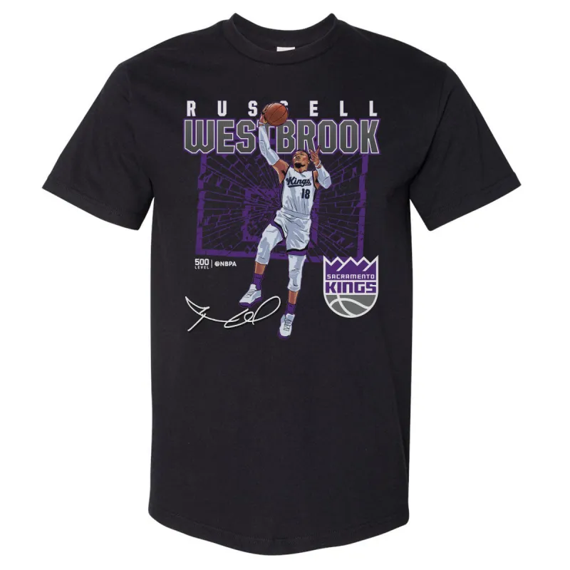 Russell Westbrook Sacramento Kings Shattered WHT sold by 500 Level