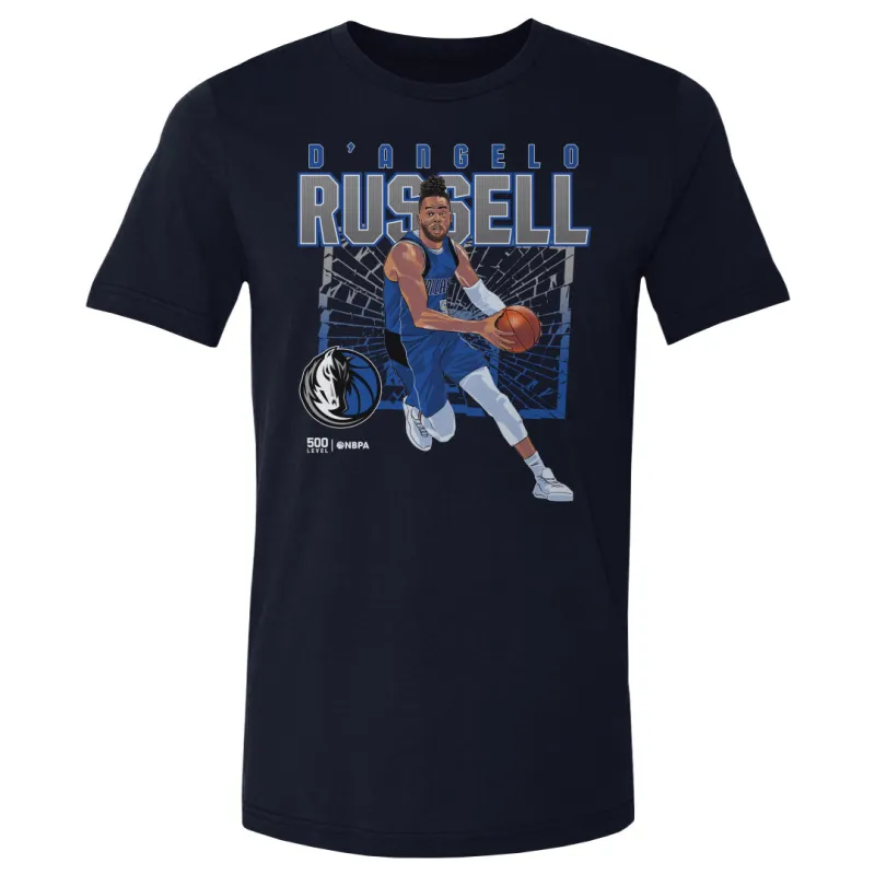 D'Angelo Russell Dallas Mavericks Shattered WHT sold by 500 Level