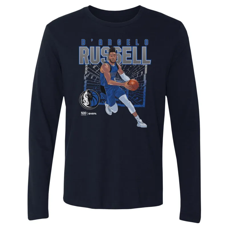 D'Angelo Russell Dallas Mavericks Shattered WHT sold by 500 Level
