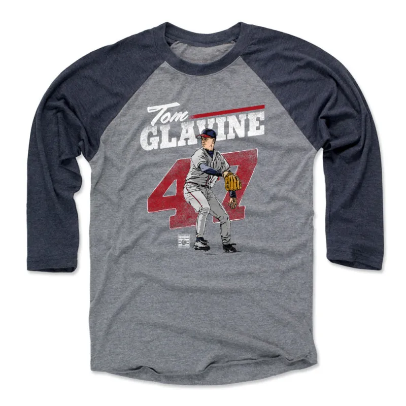Tom Glavine Retro Grunge WHT sold by 500 Level