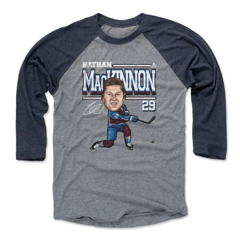 Nathan MacKinnon Colorado Cartoon WHT made by 500 Level