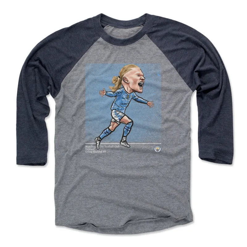 Erling Haaland Manchester City Cartoon WHT sold by 500 Level