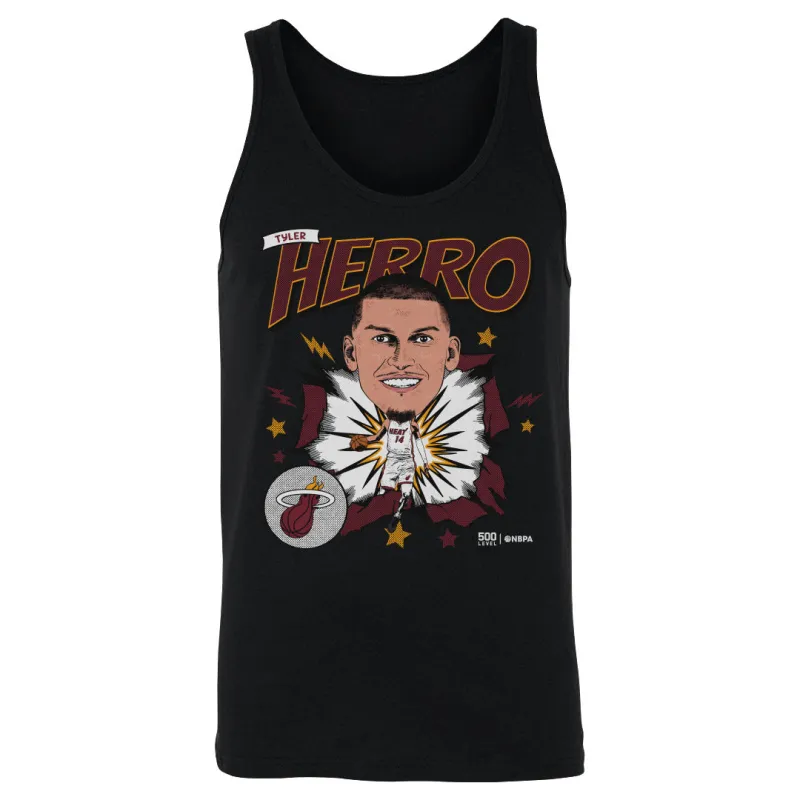 Tyler Herro Miami Heat Caricature WHT sold by 500 Level