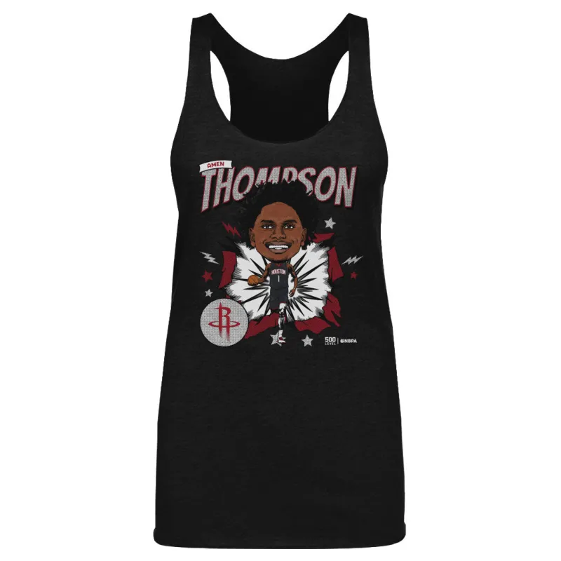 Amen Thompson Houston Rockets Caricature WHT sold by 500 Level