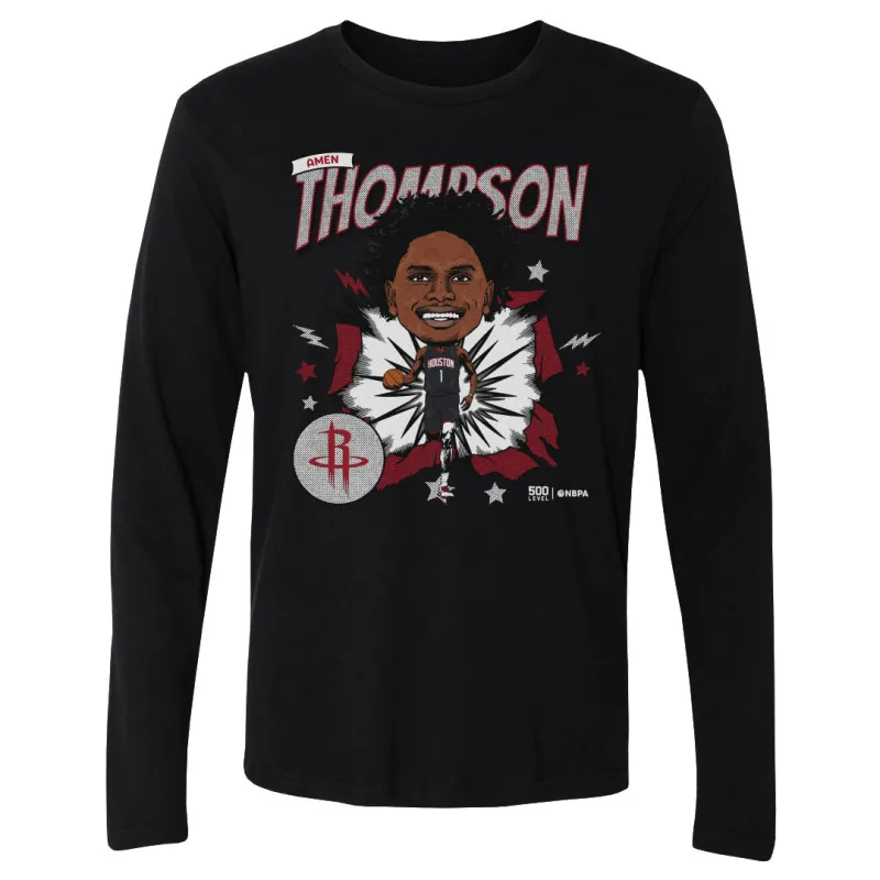Amen Thompson Houston Rockets Caricature WHT sold by 500 Level