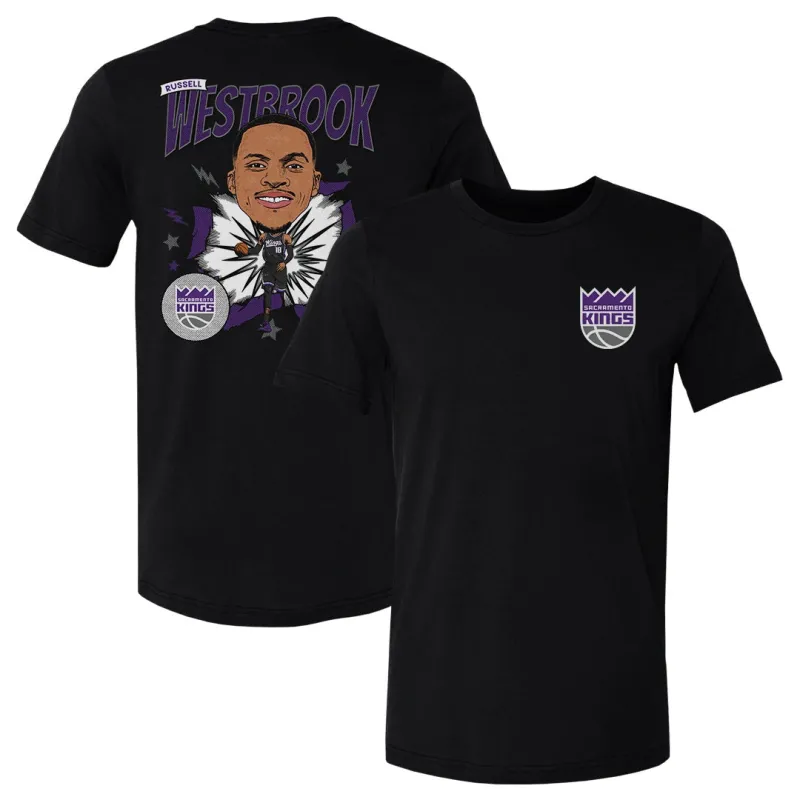 Russell Westbrook Sacramento Kings Caricature F&B WHT sold by 500 Level