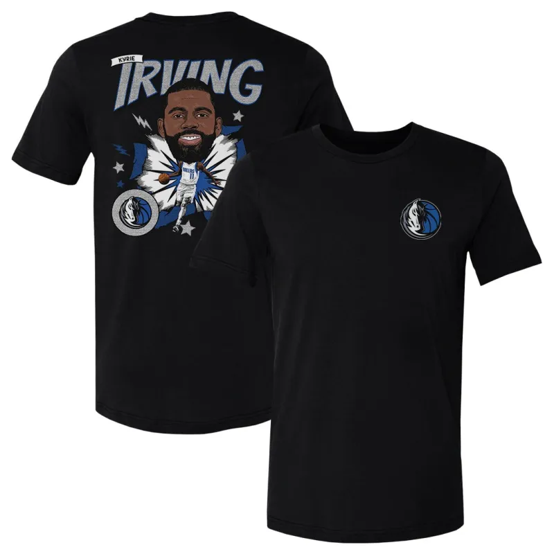 Kyrie Irving Dallas Mavericks Caricature F&B WHT made by 500 Level