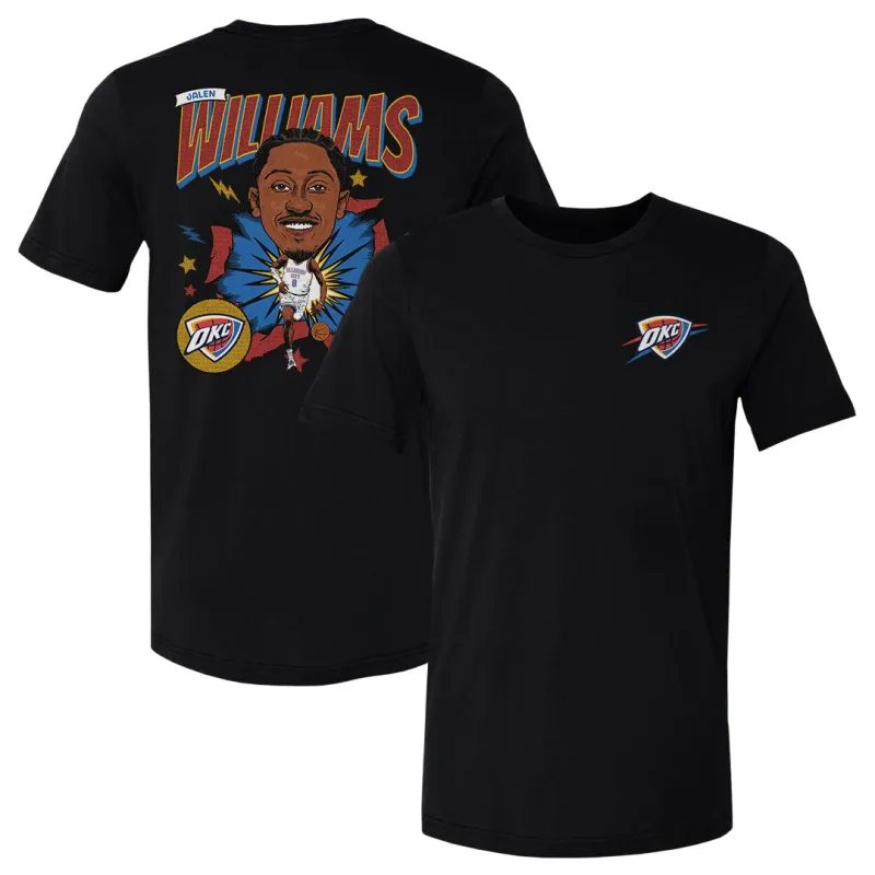 Jalen Williams Oklahoma City Thunder Caricature F&B WHT made by 500 Level