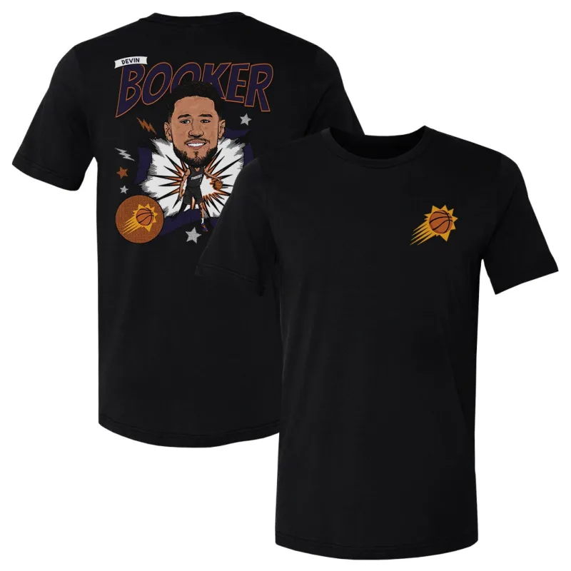 Devin Booker Phoenix Suns Caricature F&B WHT sold by 500 Level