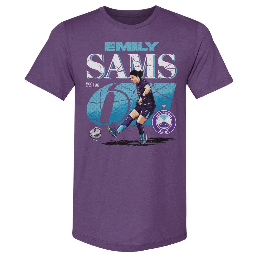 Emily Sams Orlando Pride Cracked Number WHT sold by 500 Level product image thumbnail 2