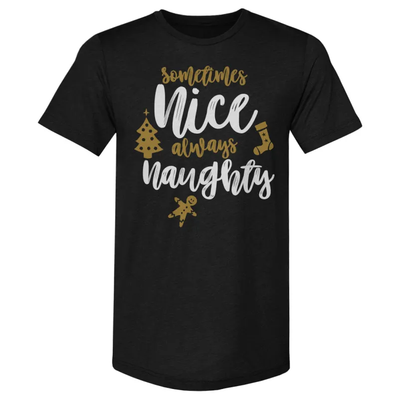 Christmas Sometimes Nice Always Naughty WHT sold by 500 Level