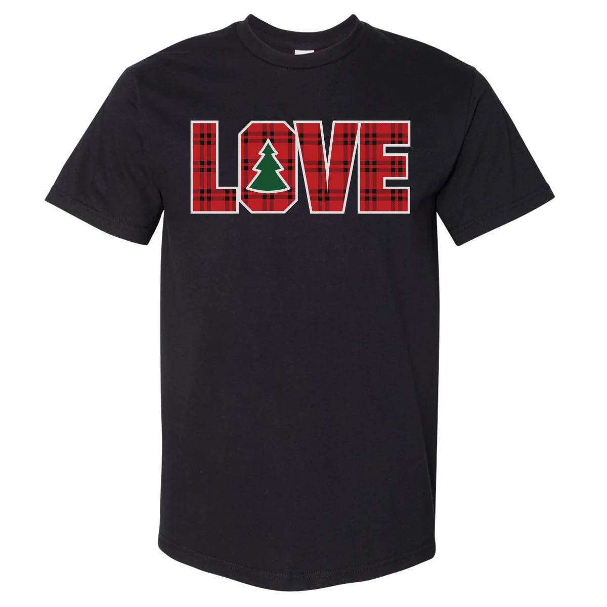 Christmas LOVE Christmas Plaid WHT sold by 500 Level