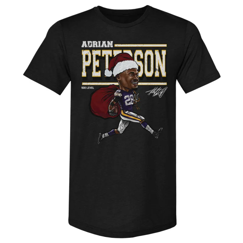 Adrian Peterson Minnesota Cartoon Santa Hat WHT made by 500 Level