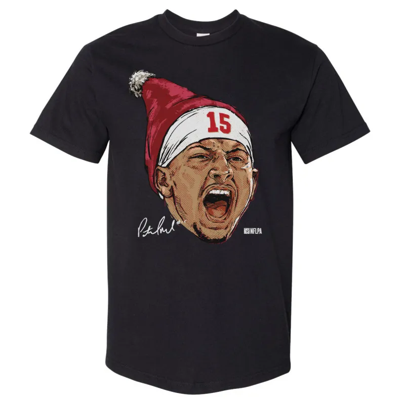 Patrick Mahomes Kansas City Portrait Santa Hat WHT sold by 500 Level