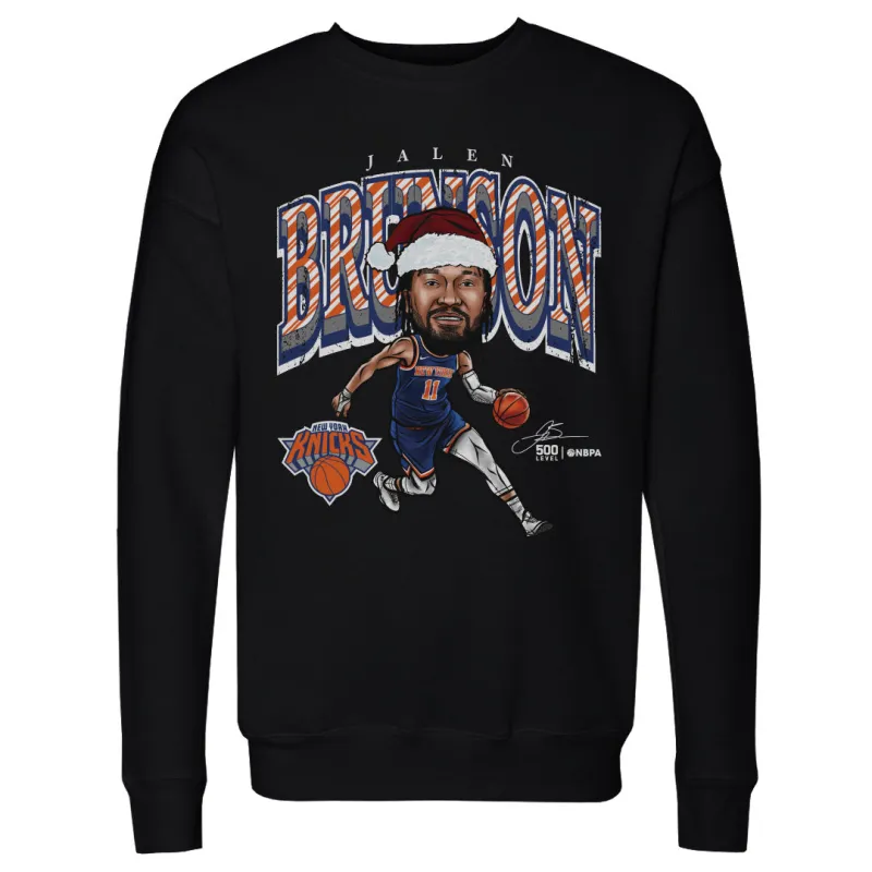 Jalen Brunson New York Knicks Cartoon Santa Hat WHT sold by 500 Level