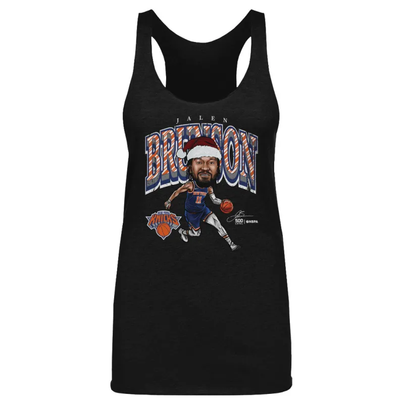 Jalen Brunson New York Knicks Cartoon Santa Hat WHT sold by 500 Level