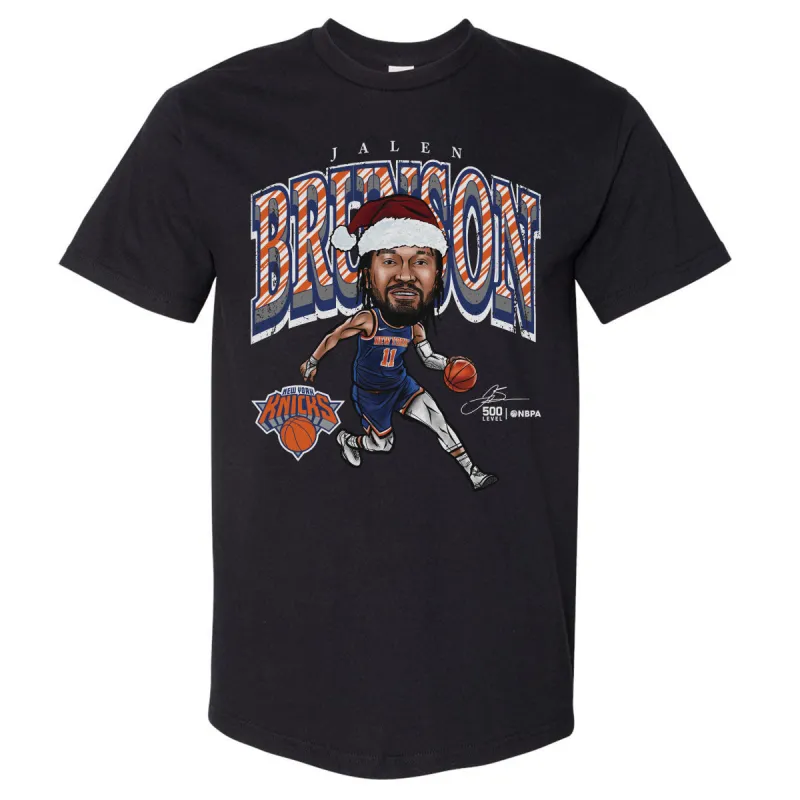 Jalen Brunson New York Knicks Cartoon Santa Hat WHT sold by 500 Level