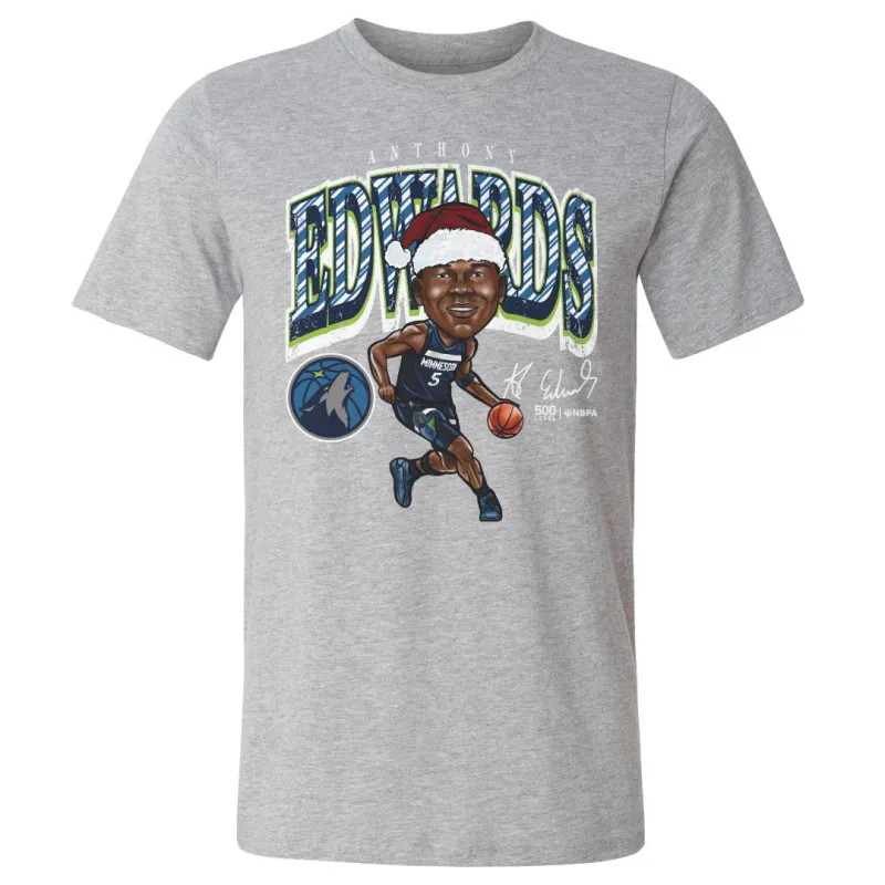 Anthony Edwards Minnesota Timberwolves Cartoon Santa Hat WHT sold by 500 Level