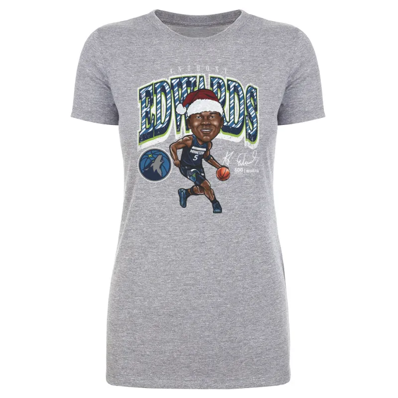 Anthony Edwards Minnesota Timberwolves Cartoon Santa Hat WHT sold by 500 Level