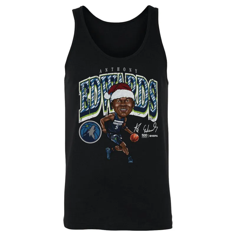 Anthony Edwards Minnesota Timberwolves Cartoon Santa Hat WHT sold by 500 Level