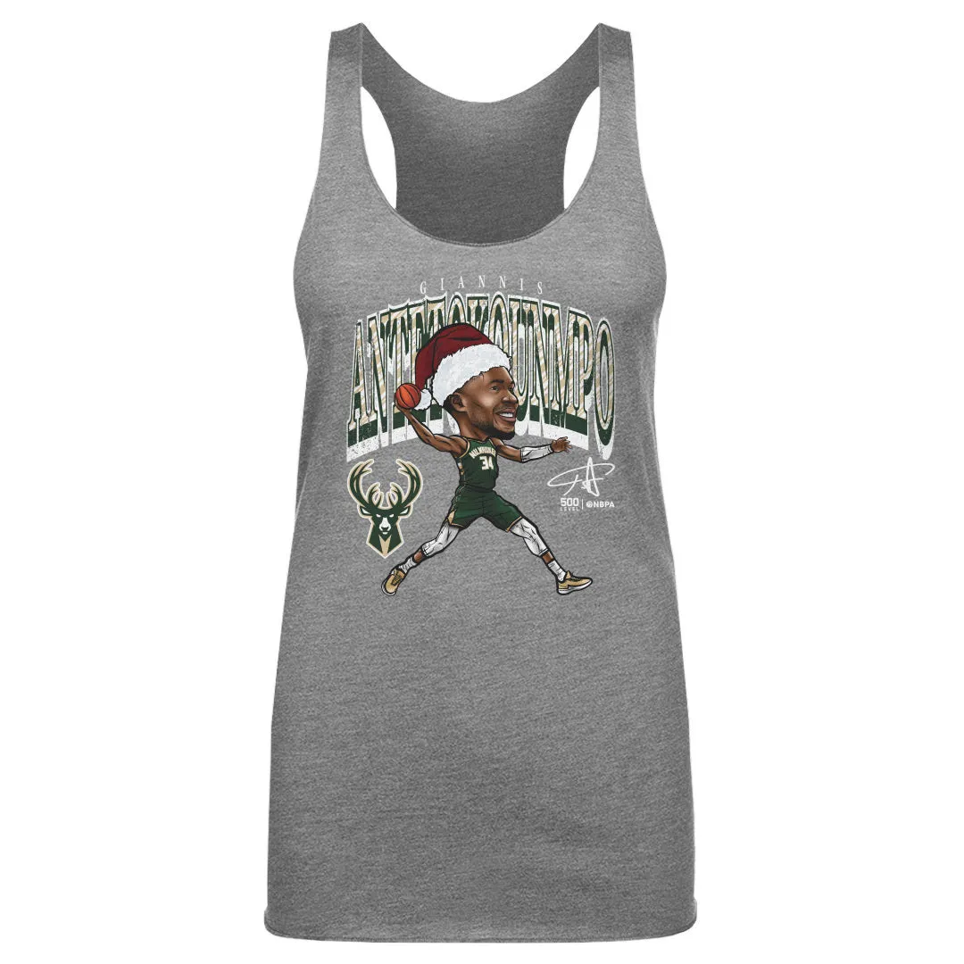 Giannis Antetokounmpo Milwaukee Bucks Cartoon Santa Hat WHT sold by 500 Level product image thumbnail 2